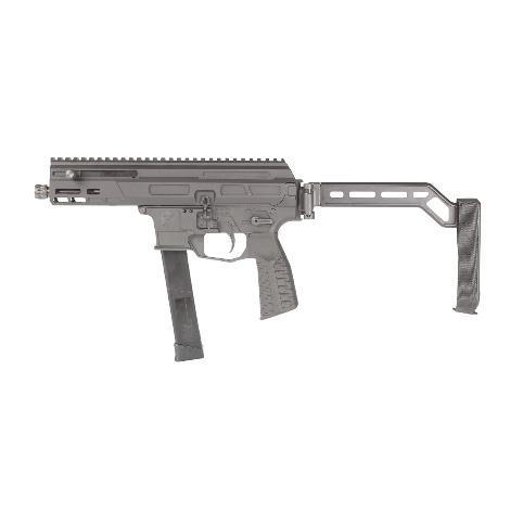 Compact tactical firearm with folding brace and magazine