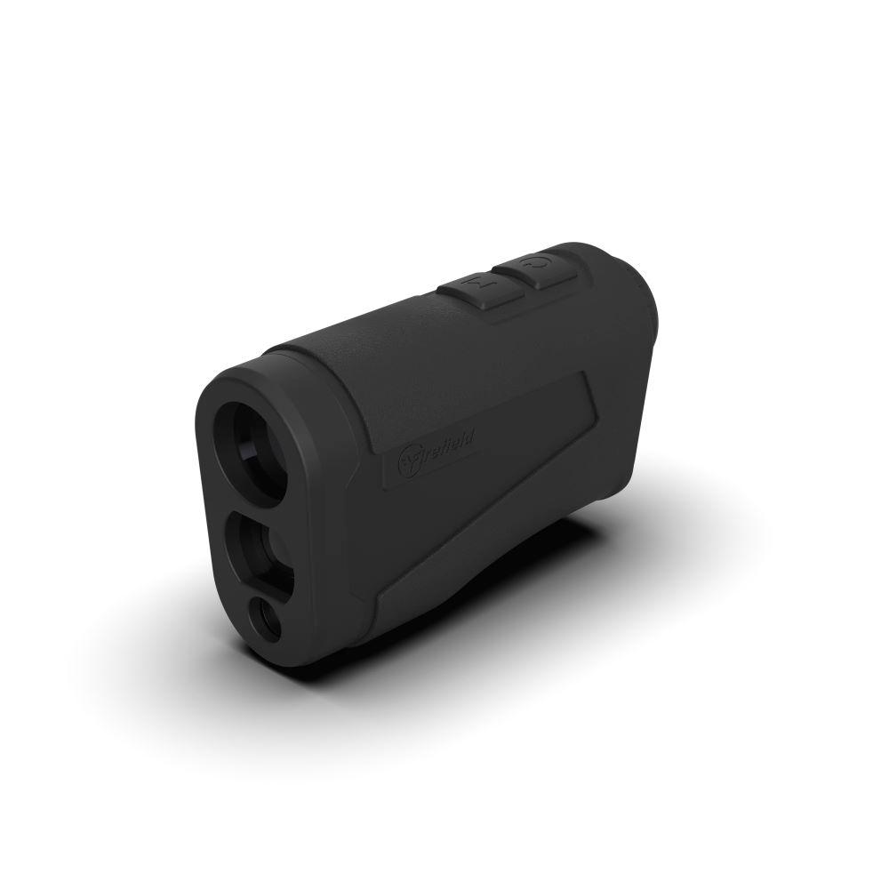 Black handheld rangefinder with buttons on top.