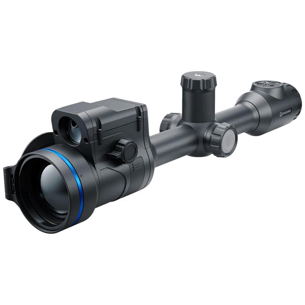 Black rifle scope with mounted digital optic