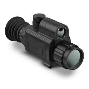 Black thermal imaging monocular device on white background