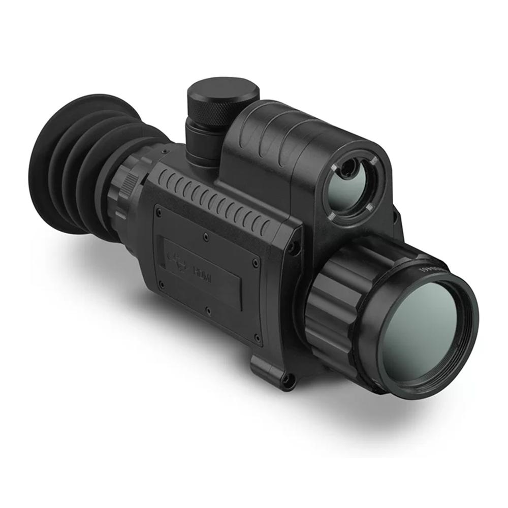 Black thermal imaging monocular device on white background