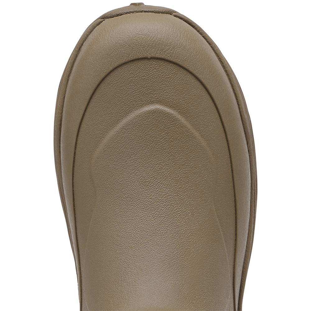 Close-up of brown leather shoe toe
