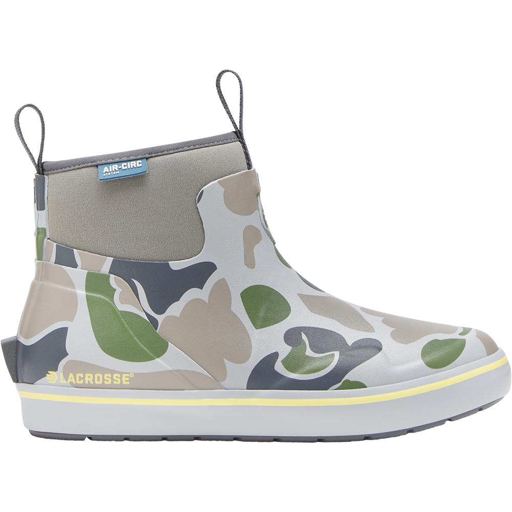 Camouflage waterproof ankle boot with pull tabs