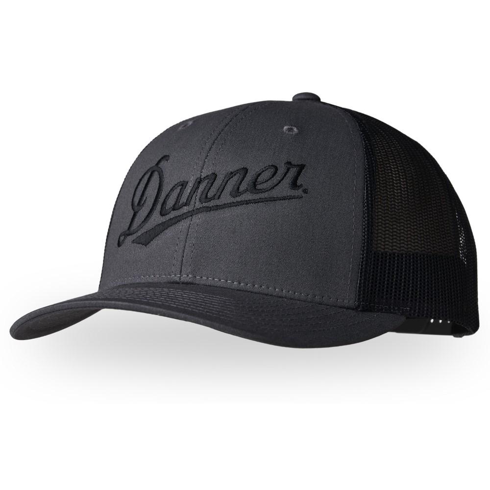 Black Danner trucker hat with mesh back