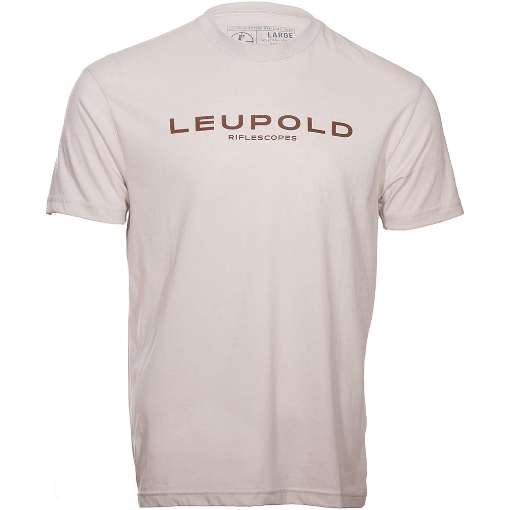 Beige Leupold Riflescopes logo T-shirt