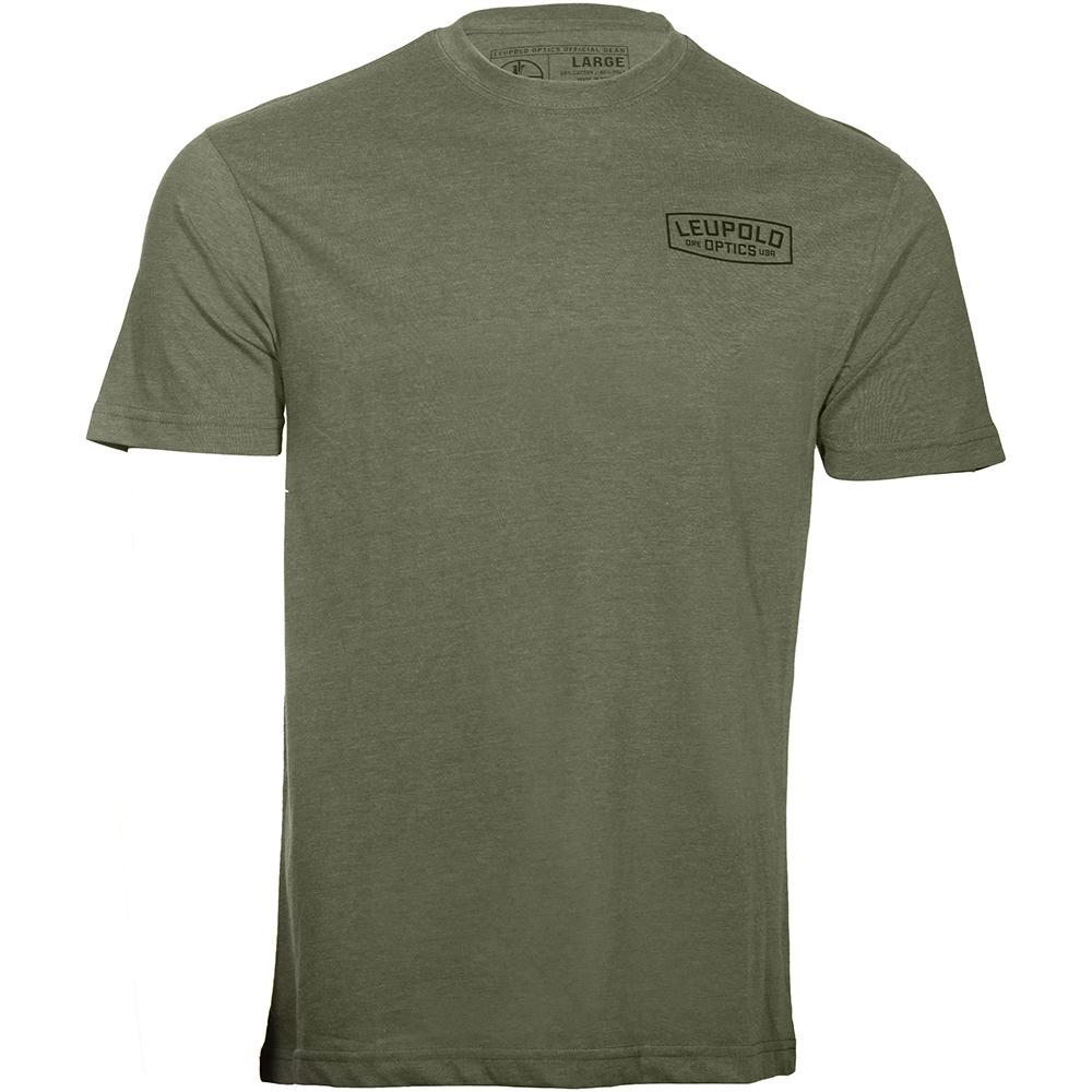 Olive green Leupold Optics logo T-shirt
