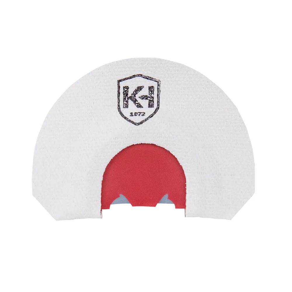 White turkey diaphragm call with red center