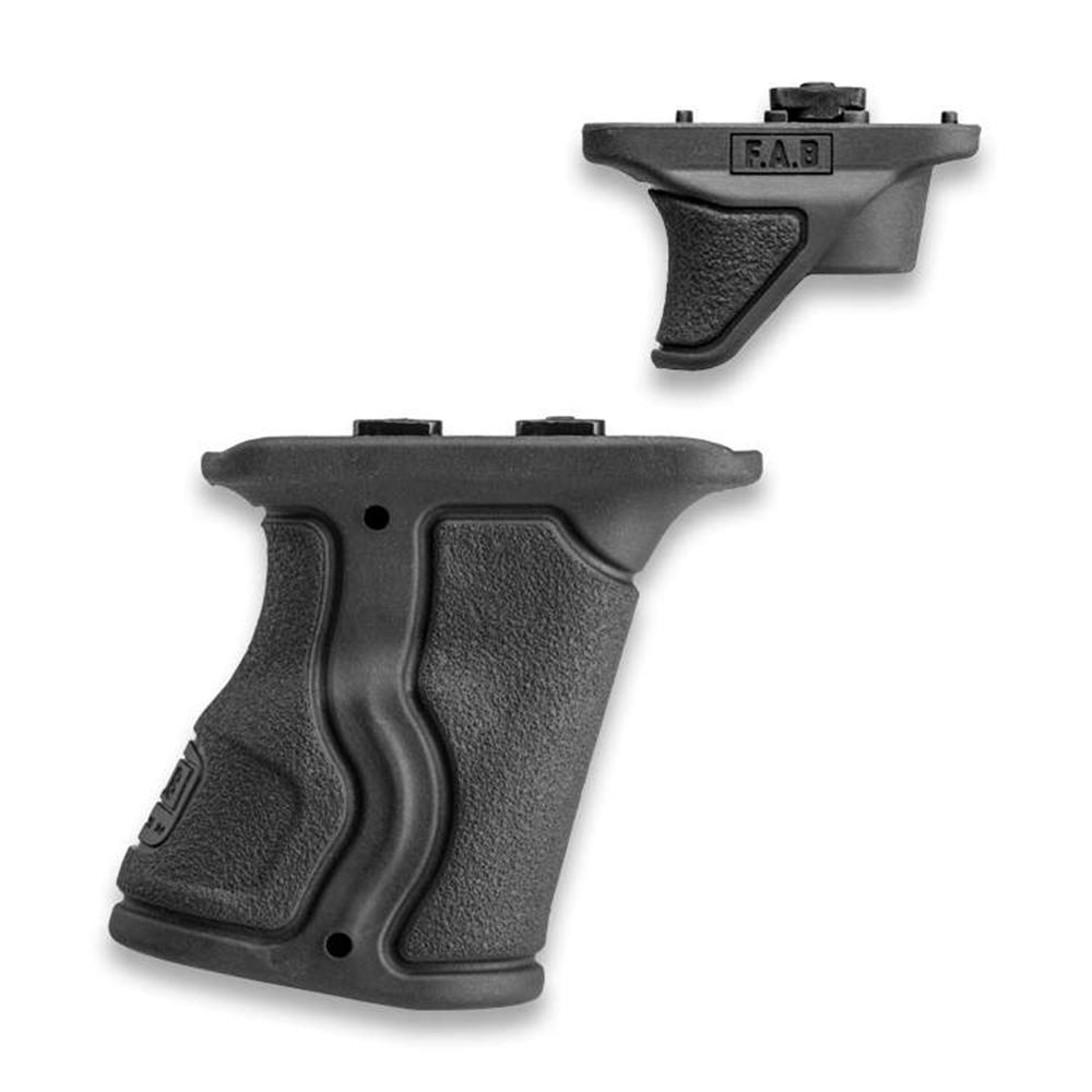 Two adjustable black gun grips for enhanced handling.