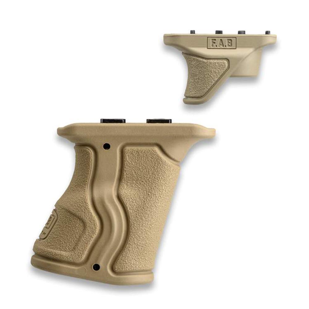 Two tactical grips in tan color.