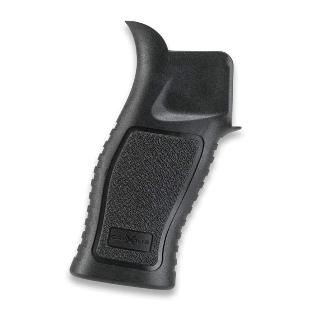 Ergonomic black firearm grip for better handling