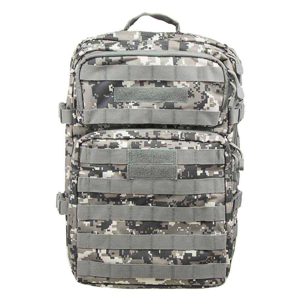 Digital camouflage tactical backpack with MOLLE webbing