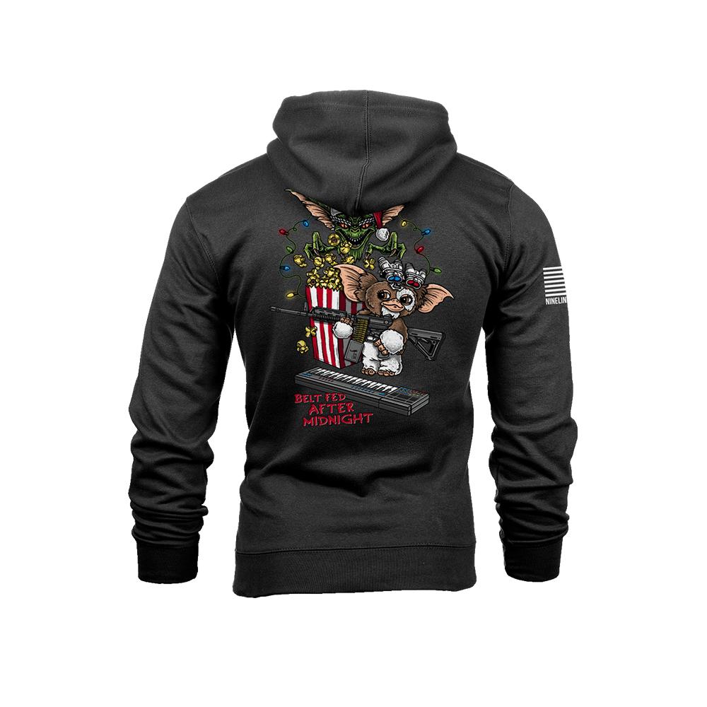 Black hoodie with Gremlins graphic on back