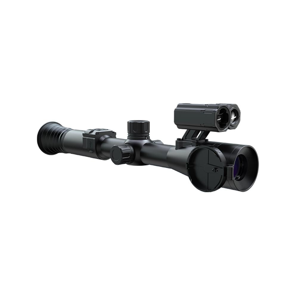 Rifle scope with mounted laser rangefinder