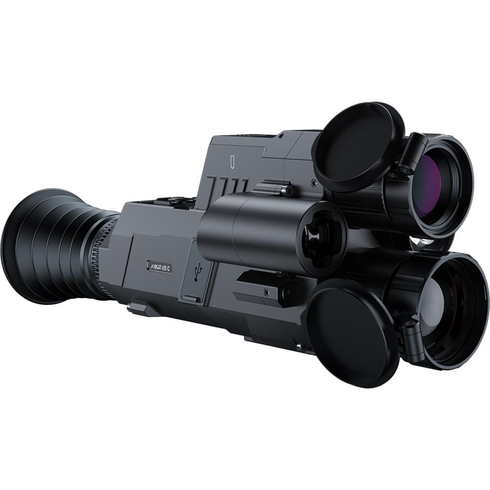 Black digital night vision binocular device