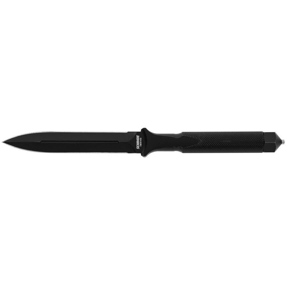 Black tactical dagger with textured handle