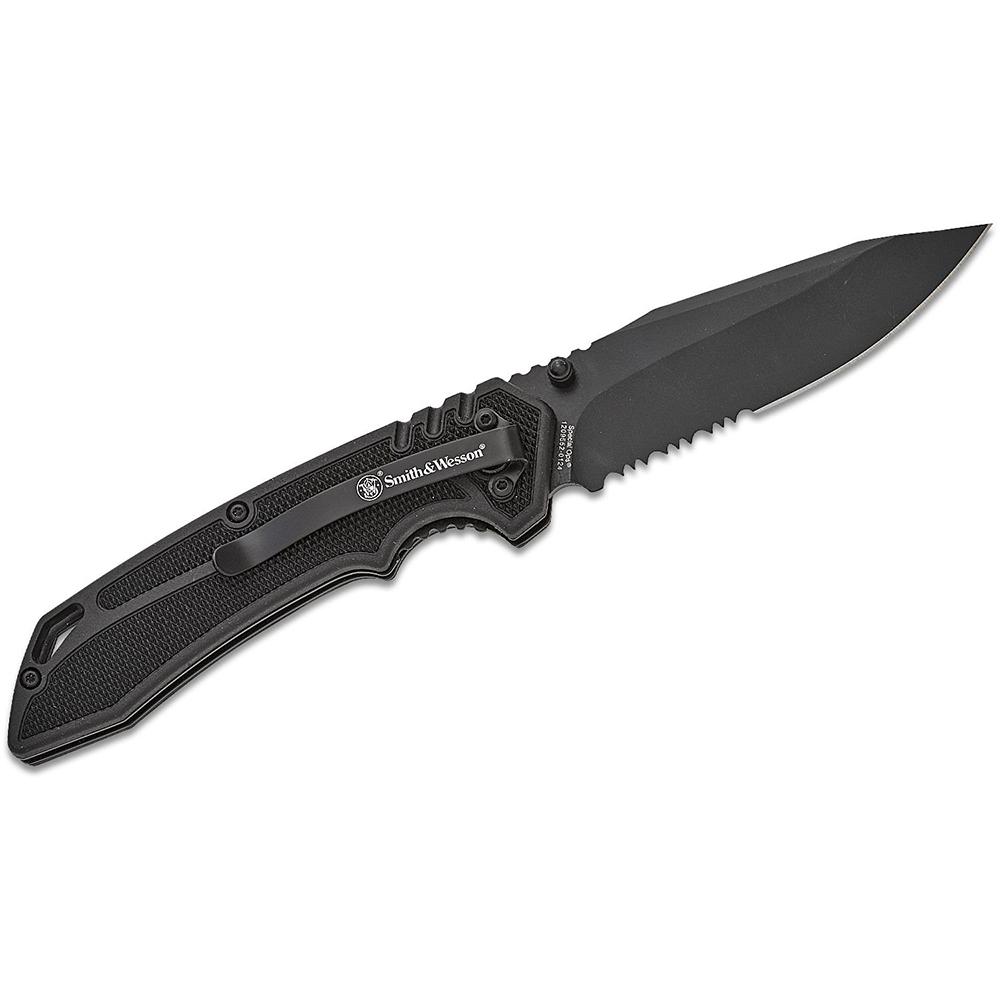Black Smith & Wesson folding pocket knife