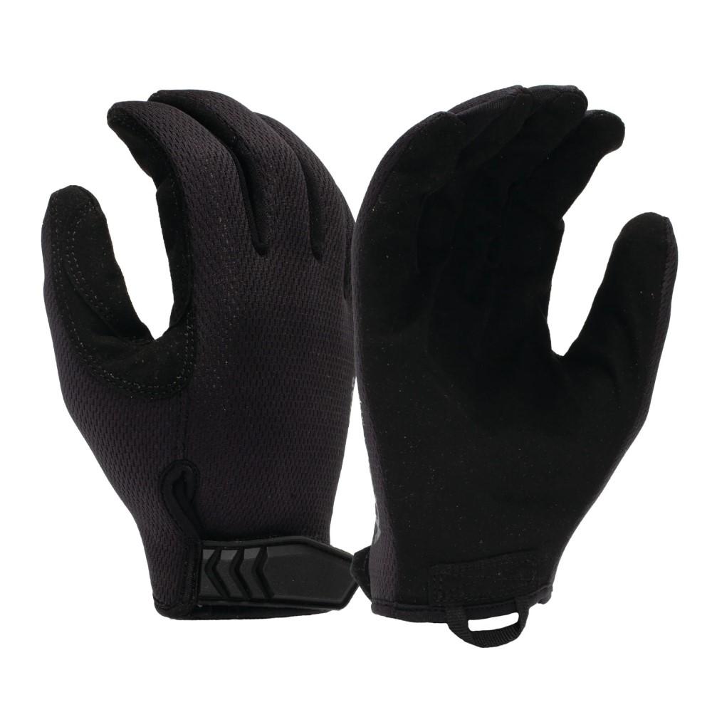 Pair of black insulated winter gloves