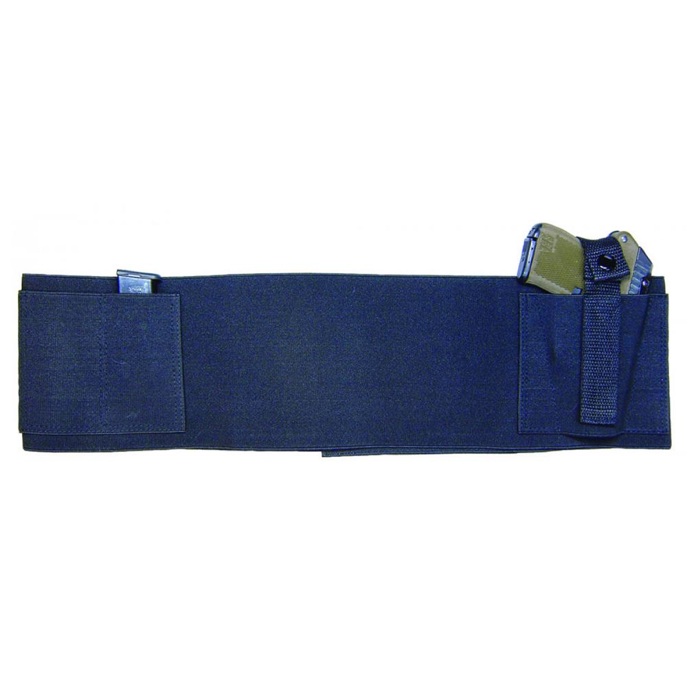 Navy blue tactical belt with holster