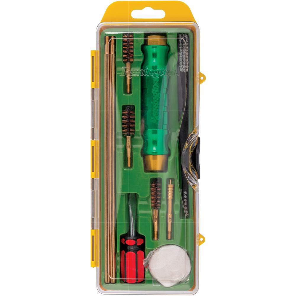 Gun cleaning kit with brushes and tools