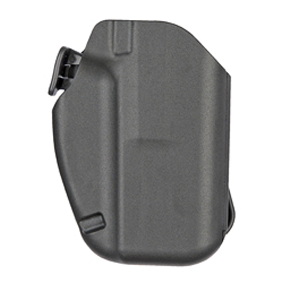 Black holster for firearm.