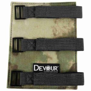 Camouflage suppressor cover with adjustable black straps