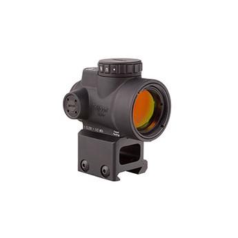 Compact black rifle scope with red reticle