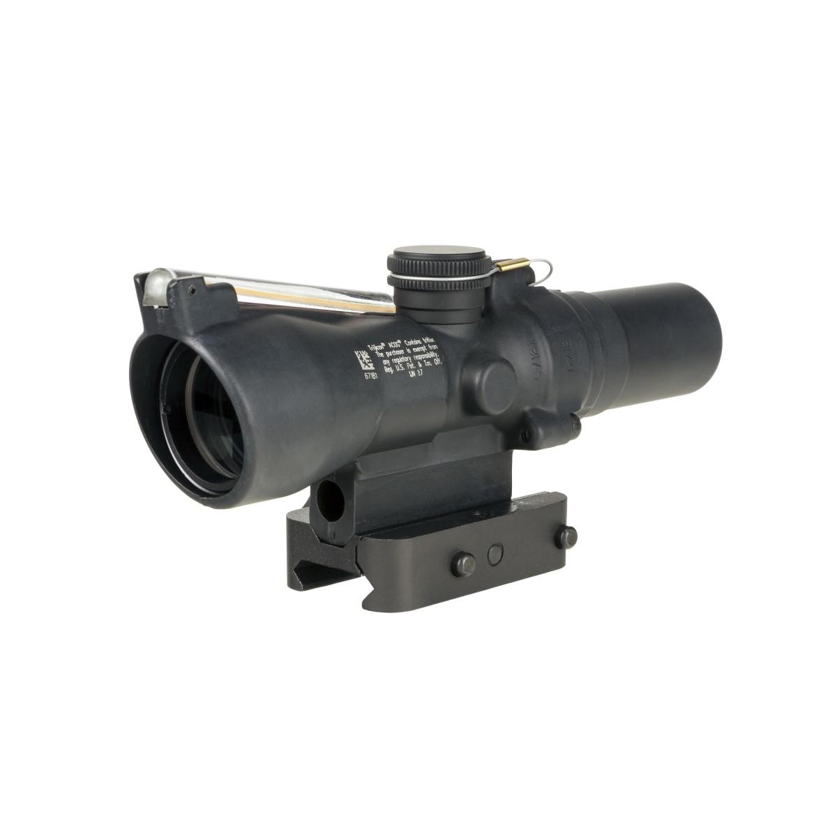 Black rifle scope with mounting bracket