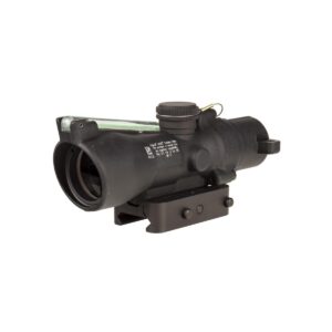 Black rifle scope isolated on white background