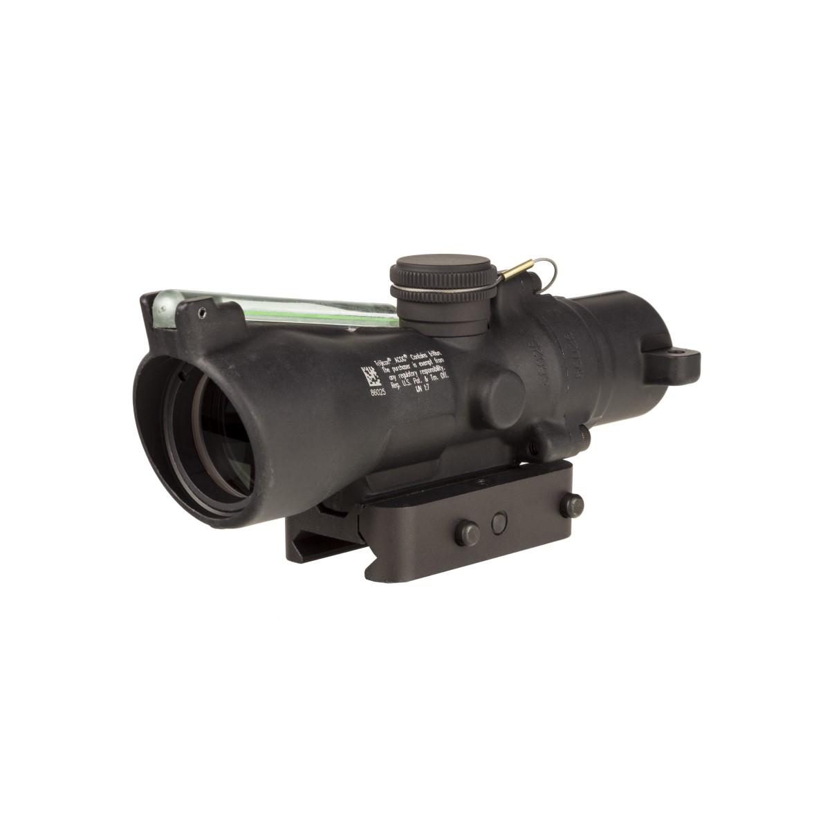 Black rifle scope isolated on white background