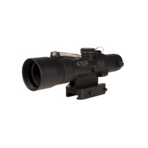 Black rifle scope isolated on white background