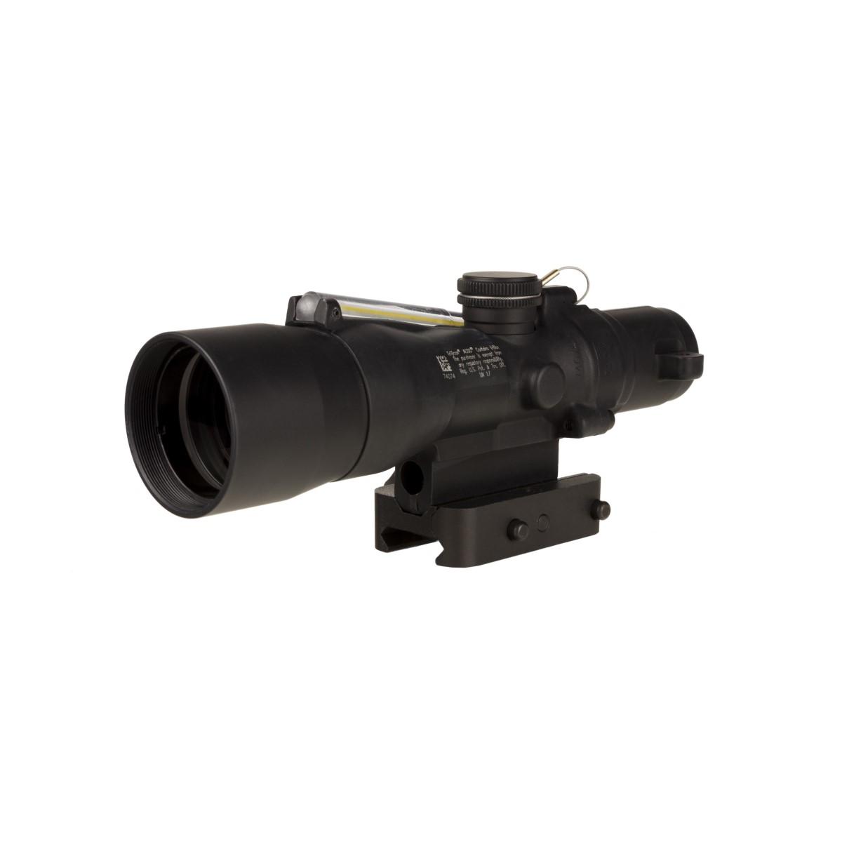 Black rifle scope isolated on white background