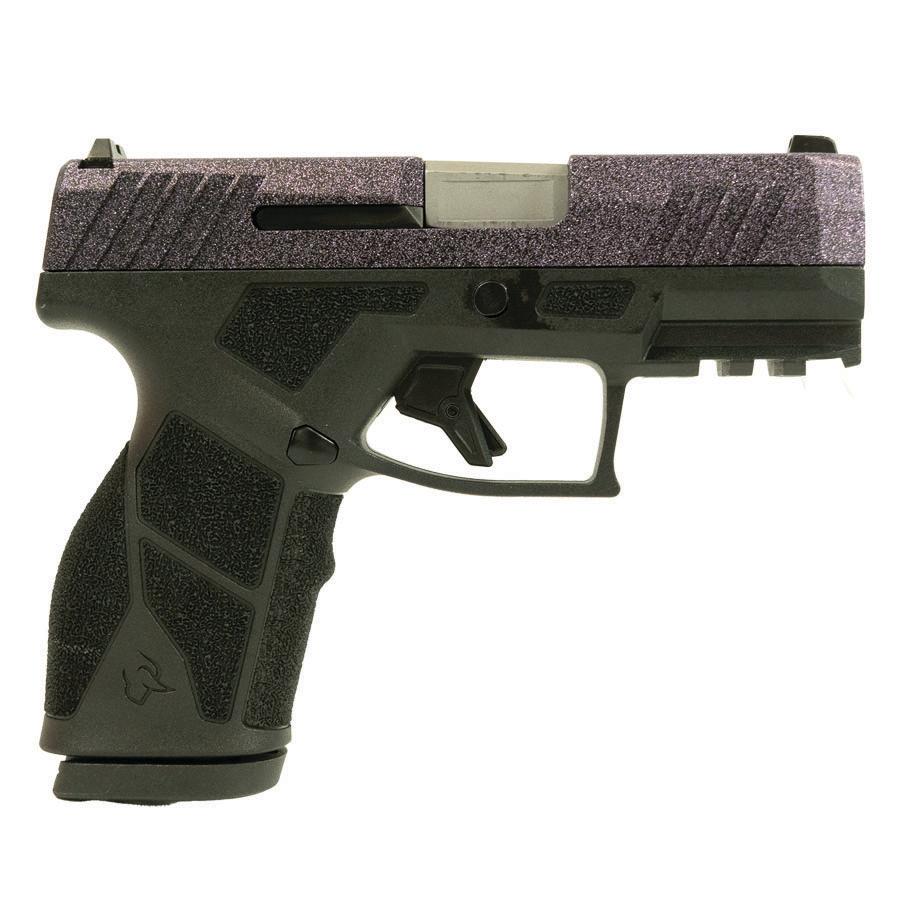 Compact semi-automatic handgun with textured grip