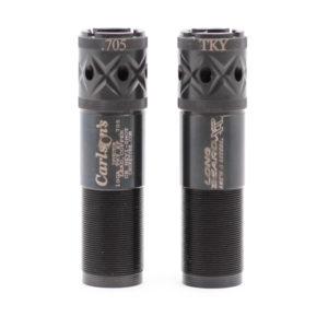 Two black shotgun chokes side by side