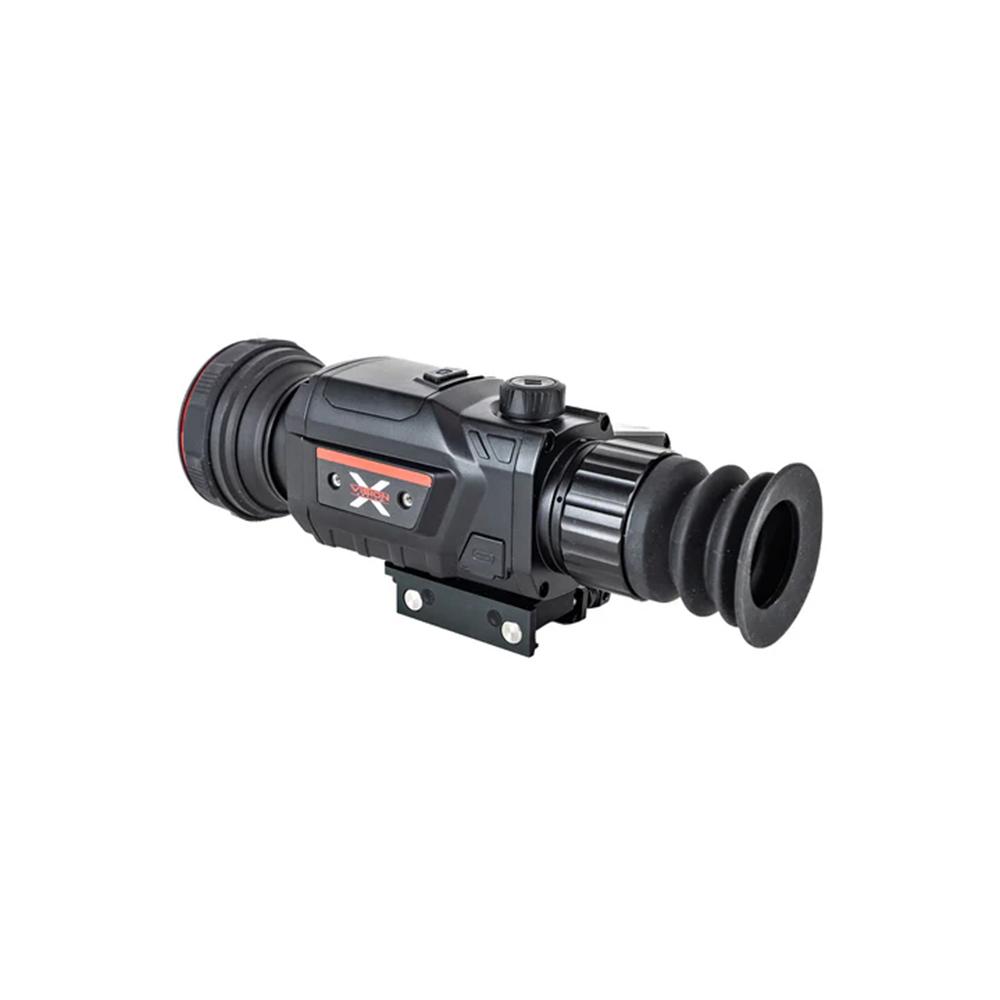 Black thermal rifle scope isolated on white background