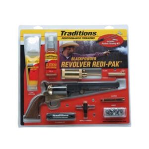 Blackpowder revolver kit with cleaning supplies