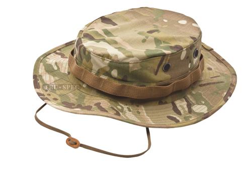 Camouflage boonie hat with chin strap