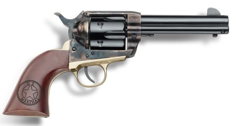 Classic revolver with wooden grip