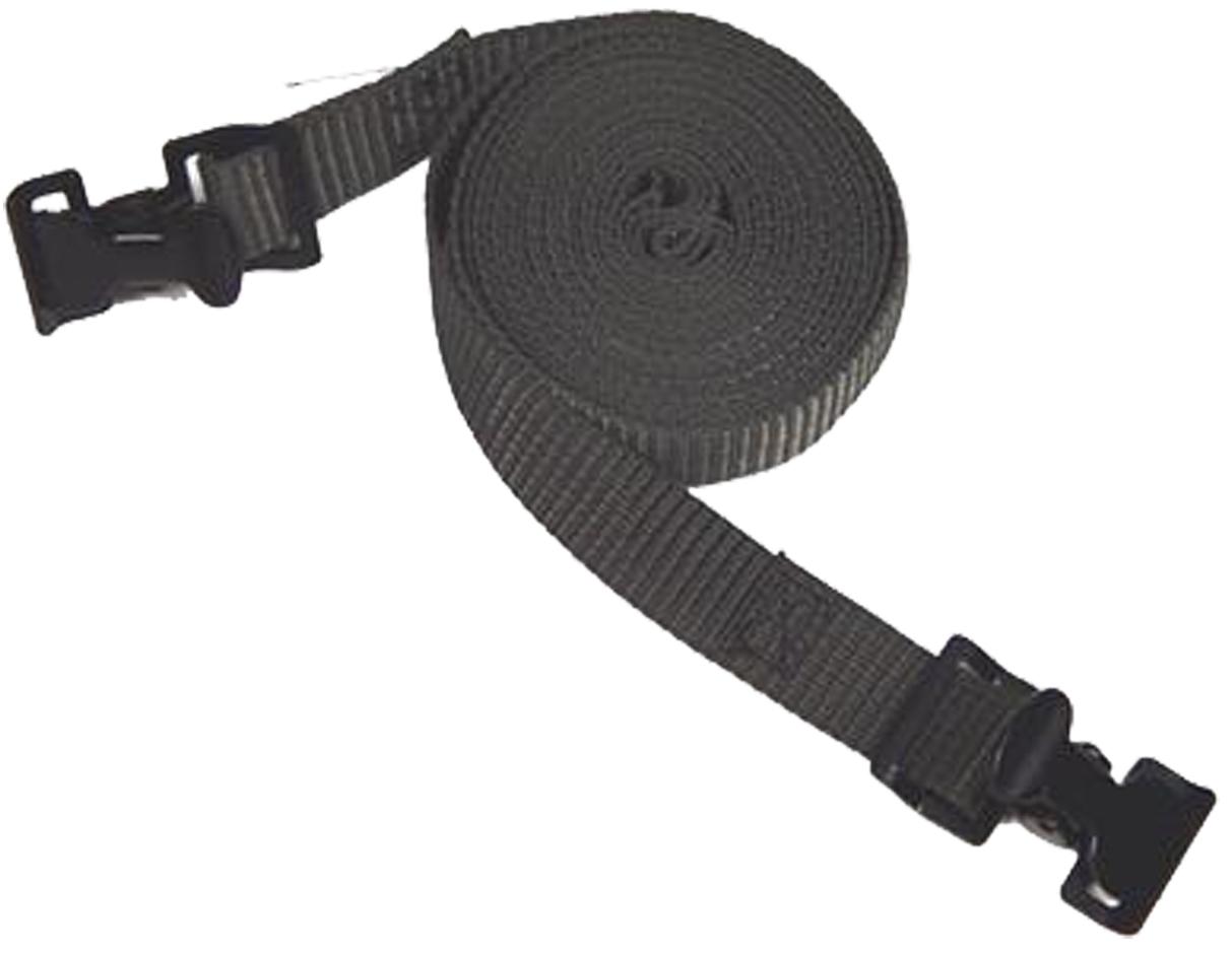 Black adjustable strap with plastic buckle