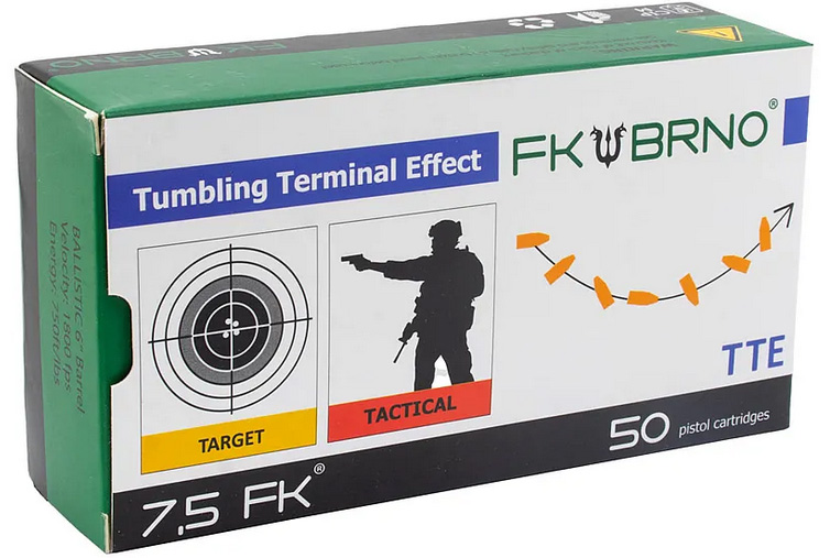 FK BRNO 7.5 FK pistol ammunition box
