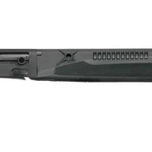 Modern black shotgun on a white background