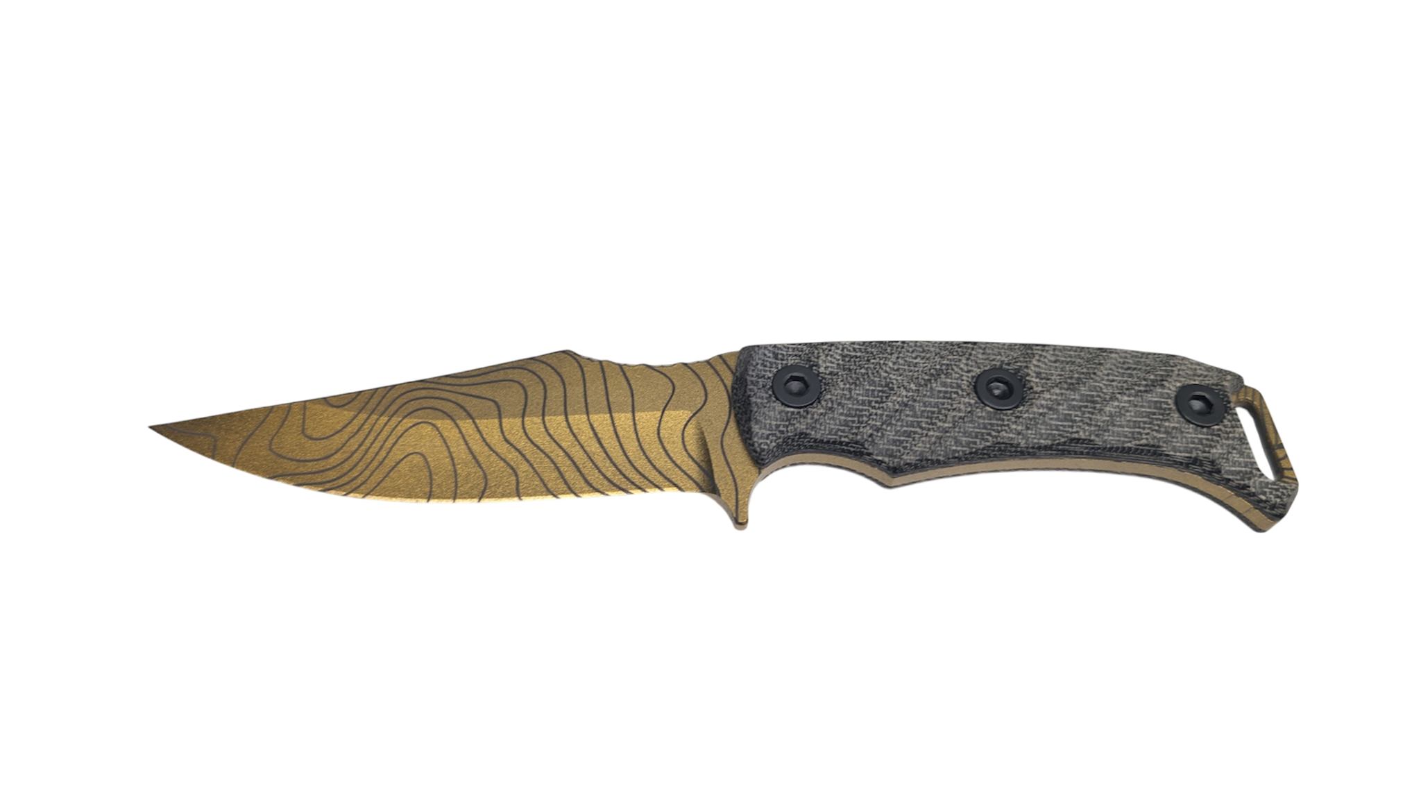 Knife with a textured handle and blade design