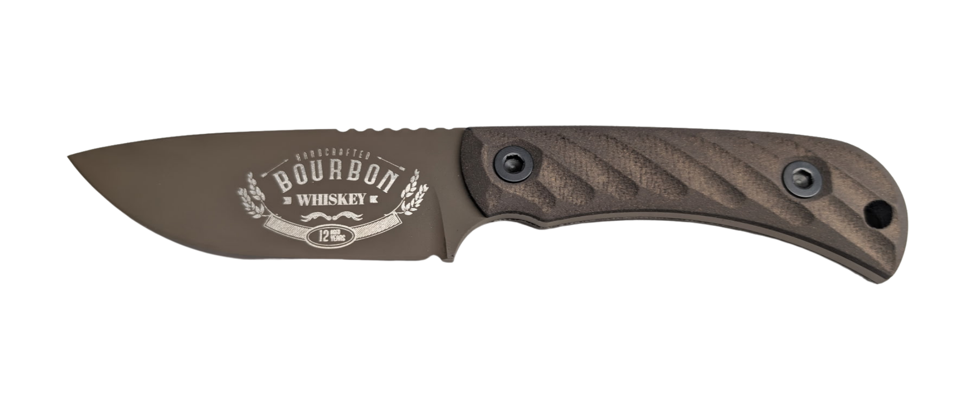 Bourbon whiskey themed knife
