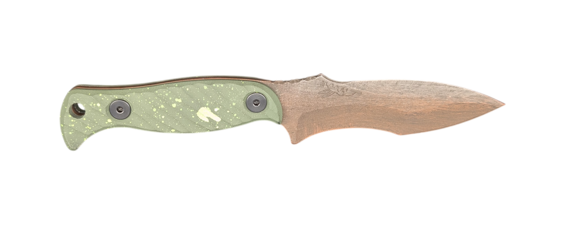 Stylish knife with green handle