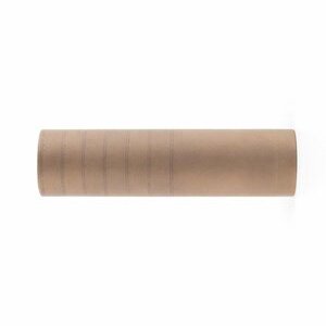 Brown cylindrical cardboard tube