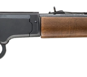 Lever-action rifle with wooden stock