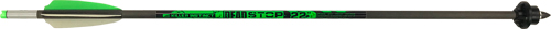 Green and black crossbow bolt with field point