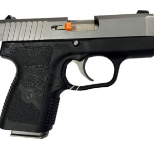 Compact semi-automatic handgun with silver slide