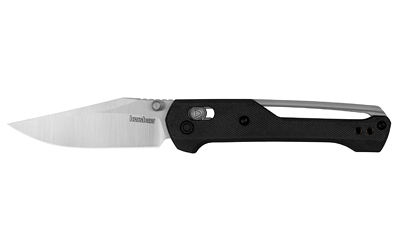 Black folding pocket knife with silver blade