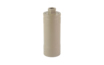Beige cylindrical water filter cartridge