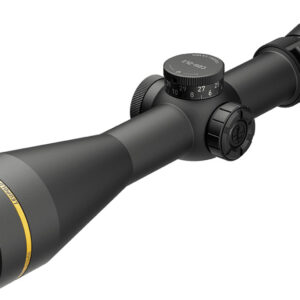 Black rifle scope with adjustment turrets